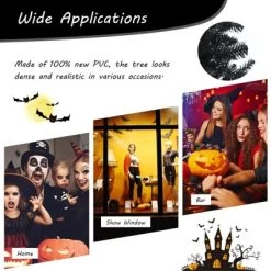 Tangkula Artificial Tree, Black Halloween Tree W/ Purple LED Lights 15 Tangkula Artificial Tree, Black Halloween Tree W/ Purple LED Lights -Festival Store GUEST 3c86f745 3158 4911 bc9d efae003bb5f2