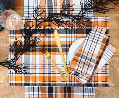 C&F Home Zelda Plaid Placemats Set Of 6, 13" X 19" 2 C&F Home Zelda Plaid Placemats Set Of 6, 13" X 19" - Image 2