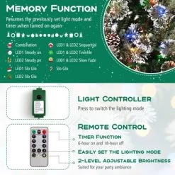 Costway 6/7.5/9 FT Artificial Christmas Tree With 360° Quick Power Connector 598/1086/1714 Pine Needles -Festival Store GUEST 400abdc1 10b3 43aa 8b07 e4cc17919bbd