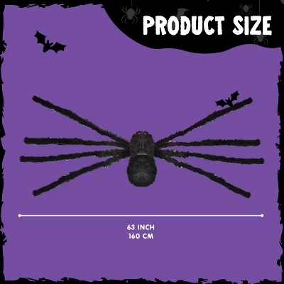 Joyfy 3pcs Halloween 63'' Hairy Huge Realistic Spiders, Indoor Outdoor And Yard Creepy Decor,Halloween Party Garden Haunted House Decorations 6 Joyfy 3pcs Halloween 63'' Hairy Huge Realistic Spiders, Indoor Outdoor And Yard Creepy Decor,Halloween Party Garden Haunted House Decorations - Image 6