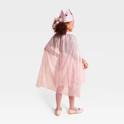 3pc Kids' Elevated Princess Costume Apparel Kit With Crown Pink - Hyde And EEK! Boutique™