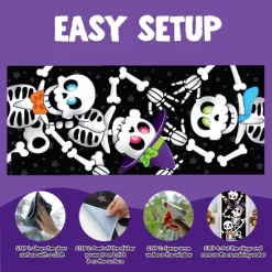 Joyfy Halloween Skeleton Door Cover, 30’’x72’’ Haunted House Decor For Doors Windows Walls, Peel & Stick Decal Halloween Party Supplies & Favors -Festival Store GUEST 449efbc1 a10e 45f6 aaae 9f09c1c28e54