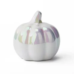 Medium Ceramic Iridescent Pumpkins White - Bullseye's Playground™ 5 Medium Ceramic Iridescent Pumpkins White - Bullseye's Playground™ -Festival Store GUEST 4521b4a2 3e8c 48b0 8dba 349d8a5cac89