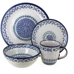 Blue Rose Polish Pottery Zaklady Dinnerware (16 PC) -Festival Store GUEST 47346de6 9fbb 40c3 aea2 279cf4368960