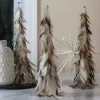 Northlight Layered Feather Cone Tree Christmas Decoration - 15.5" - Brown And Gray