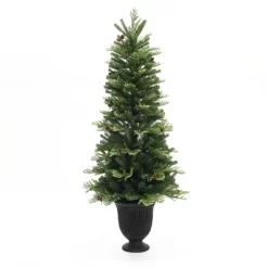 LuxenHome 4.5Ft Pre-Lit Artificial Pine Christmas Tree With Pinecones And Black Urn Planter Pot Green 17 LuxenHome 4.5Ft Pre-Lit Artificial Pine Christmas Tree With Pinecones And Black Urn Planter Pot Green -Festival Store GUEST 477e30d7 1817 43de 88b5 8e8975c2ca6b