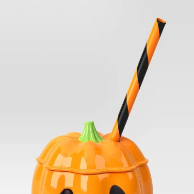 12 Fl Oz Halloween Figural Pumpkin Tumbler - Hyde And EEK! Boutique™ 2 12 Fl Oz Halloween Figural Pumpkin Tumbler - Hyde And EEK! Boutique™ - Image 2