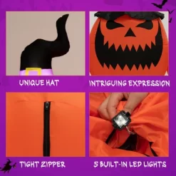 Costway 8 Ft Tall Inflatable Pumpkin Family Waterproof Halloween Yard Decoration W/LED Lights 13 Costway 8 Ft Tall Inflatable Pumpkin Family Waterproof Halloween Yard Decoration W/LED Lights -Festival Store GUEST 49b6a536 396d 4b03 a74e dd1724d50d81
