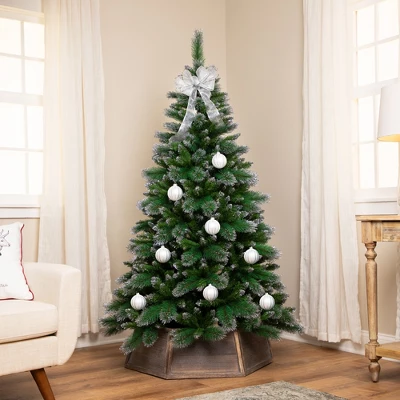 Northlight Two-Tone Spruce Pine Glitter Tip Medium Artificial Christmas Tree - 6' - Unlit 1 Northlight Two-Tone Spruce Pine Glitter Tip Medium Artificial Christmas Tree - 6' - Unlit