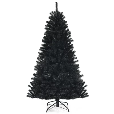 Tangkula Artificial Tree, Black Halloween Tree W/ Purple LED Lights 10 Tangkula Artificial Tree, Black Halloween Tree W/ Purple LED Lights - Image 10