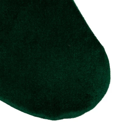 Northlight Traditional Velvet Hanging Christmas Stocking - 19" - Green 4 Northlight Traditional Velvet Hanging Christmas Stocking - 19" - Green - Image 4