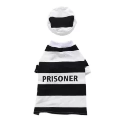 Pet Life Striped Retro Inmate Prisoner Uniform Dog Costume -Festival Store GUEST 4bcbb691 62a3 4558 b0c7 9639fa70e83f