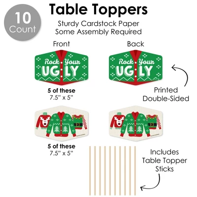 Big Dot Of Happiness Ugly Sweater - Holiday And Christmas Party Supplies Decoration Kit - Decor Galore Party Pack - 51 Pieces 6 Big Dot Of Happiness Ugly Sweater - Holiday And Christmas Party Supplies Decoration Kit - Decor Galore Party Pack - 51 Pieces - Image 6