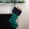 Northlight 20" Green And Black Plaid Christmas Stocking