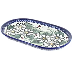 Blue Rose Polish Pottery 118 Vena Small Oval Dish 8 Blue Rose Polish Pottery 118 Vena Small Oval Dish -Festival Store GUEST 4de53133 5330 4c4f adc2 667945a44a99