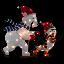 Northlight 41.25" Lighted Ice Skating Polar Bear And Penguin Outdoor Christmas Decoration 12 Northlight 41.25" Lighted Ice Skating Polar Bear And Penguin Outdoor Christmas Decoration -Festival Store GUEST 503ae0ee 542a 471b b8aa 4b3bd514c266