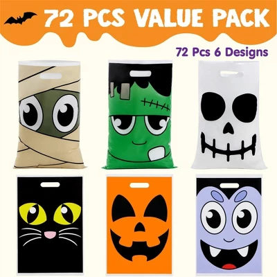 Joyfy Halloween Party Favors 72 Pcs Plastic Halloween Trick Or Treat Goodie Bag Kids Candy Bag Snacks Bags For Halloween Gifts Event Classroom Prizes 1 Joyfy Halloween Party Favors 72 Pcs Plastic Halloween Trick Or Treat Goodie Bag Kids Candy Bag Snacks Bags For Halloween Gifts Event Classroom Prizes