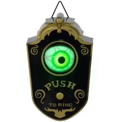 HOMCOM Halloween Decoration, Doorbell W/ Realistic Light-up Eyeball, Sound Activated, Animated Prop For Haunted House -Festival Store GUEST 533d79ed 21f1 4a28 a953 9508c5327cee