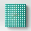 30” 90 Sq Ft Christmas Roll Wrap Green/White Gingham Check - Wondershop™