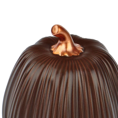 Stoneware Pumpkins Brown - Bullseye's Playground™ 2 Stoneware Pumpkins Brown - Bullseye's Playground™ - Image 2