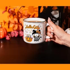 Silver Buffalo Sanrio Hello Kitty Halloween Trick-Or-Treat Ceramic Camper Mug | Holds 20 Ounces -Festival Store GUEST 57082a00 cda2 407d b90b 5114de8e5eb7