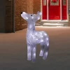 Northlight LED Lighted Commercial Grade Acrylic Reindeer Outdoor Christmas Decoration - 15" - Pure White Lights