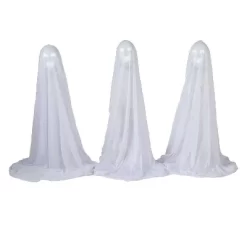 ATC Halloween White Ghosts Talking Light-Up Set Of 3 - White