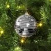 4" Christmas Disco Ball Ornament Silver - Wondershop™