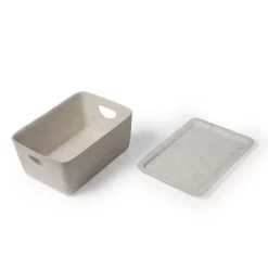 Felt Storage With Lid Beige - Bullseye's Playground™