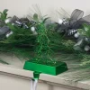 Northlight 8" LED Lighted Green Wired Christmas Tree Stocking Holder