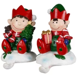 Northlight Festive Elves Christmas Stocking Holders - 5" - Set Of 2 -Festival Store GUEST 65c8825f edac 4c5d 96b6 cd98ef6d495c