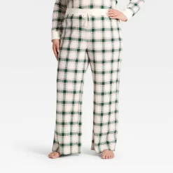 Women's Plaid Ribbed Holiday Matching Family Pajama Pants - Wondershop™ Cream -Festival Store GUEST 65facaaa d296 4536 a13a b2905a761e07