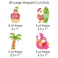 Big Dot Of Happiness Tropical Christmas - Beach Santa Holiday Party DIY Decorations - Clothespin Garland Banner - 44 Pc -Festival Store GUEST 663977f8 7165 4661 9c79 cc454ab2b5f1