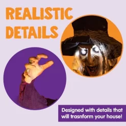 Joyfy 72” Halloween Hanging Witch, Flying Talking Witch Halloween Hanging Ghosts Decorations, Light-up Hanging Witch For Outdoor/Indoor Decorations -Festival Store GUEST 67cd236d cbe7 46f5 adc3 ccbf1f4d0ee5