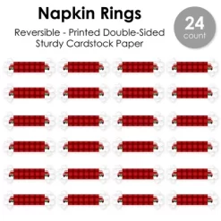 Big Dot Of Happiness Merry Little Christmas Tree - Red Truck Christmas Party Paper Napkin Holder - Napkin Rings - Set Of 24 -Festival Store GUEST 68f11120 0475 4130 b56d e3e890b09872