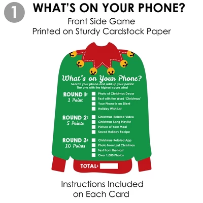 Big Dot Of Happiness Ugly Sweater - 2-in-1 Holiday And Christmas Party Cards - Activity Duo Games - Set Of 20 5 Big Dot Of Happiness Ugly Sweater - 2-in-1 Holiday And Christmas Party Cards - Activity Duo Games - Set Of 20 - Image 5