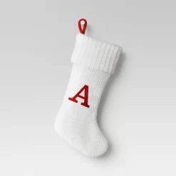 Knit Monogram Christmas Stocking White - Wondershop™ -Festival Store GUEST 695e57d8 d584 4928 93eb 70e75286762b