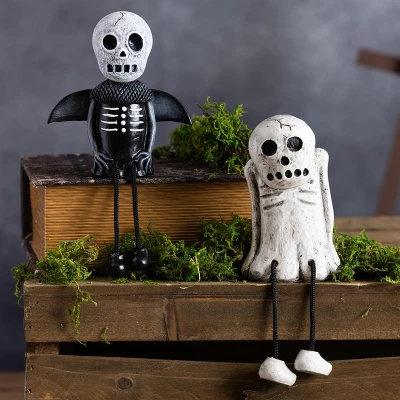 Transpac Primitive Skull Shelf Sitter Decorative Figurine For Halloween Black Tabletop Mantel Indoor Home Decor Gift 1 Transpac Primitive Skull Shelf Sitter Decorative Figurine For Halloween Black Tabletop Mantel Indoor Home Decor Gift
