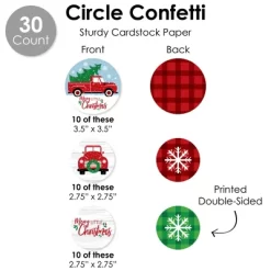Big Dot Of Happiness Merry Little Christmas Tree - Red Truck And Car Christmas Party Supplies Decoration Kit - Decor Galore Party Pack - 51 Pieces -Festival Store GUEST 6becede2 ce3f 4bbd 8c63 463395f12775
