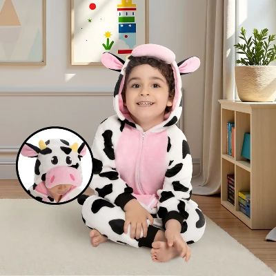 Joyfy Toddler Infant Halloween Costume Cow Pajamas Cowboy Costume For Halloween Dress Up Party 2 Joyfy Toddler Infant Halloween Costume Cow Pajamas Cowboy Costume For Halloween Dress Up Party - Image 2