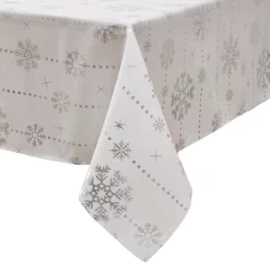 Elrene Foil Wonderland Snowflake Holiday Fabric Tablecloth - Elrene Home Fashions -Festival Store GUEST 6f60f191 96ec 436a 9b69 dea507908baf