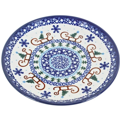Blue Rose Polish Pottery Vena Dessert Plate 12 Blue Rose Polish Pottery Vena Dessert Plate - Image 12