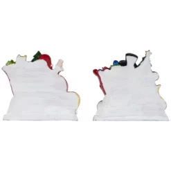 Northlight Santa And Snowman Sleigh Ride Christmas Stocking Holders - 4.25" - Set Of 2 -Festival Store GUEST 72209436 982d 4854 9ced cc49a8f9a352