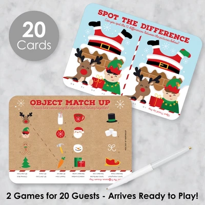 Big Dot Of Happiness Jolly Santa Claus - 2-in-1 Christmas Party Cards - Activity Duo Games - Set Of 20 1 Big Dot Of Happiness Jolly Santa Claus - 2-in-1 Christmas Party Cards - Activity Duo Games - Set Of 20