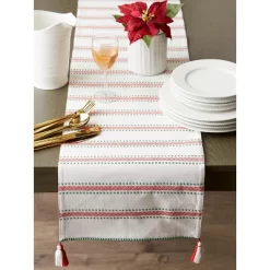 Design Imports Christmas Jacquard Reversible Table Runner, Joyful Snowflakes, 14X108" -Festival Store GUEST 77367c05 a347 42af a09e e7a8a95806e8