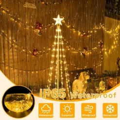 Ollny 170 LED Warm White Christmas Tree Lights For Light Show (8 Modes, IP65 Waterproof, Clear Wire, Plug In) -Festival Store GUEST 786466c6 11dd 4ba7 bd6c 173edb9a7071