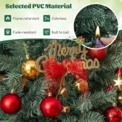 Costway 4.5/6.5/7.5/9 FT Artificial Xmas Tree With 256/556/724/1168 Branch Tips 100/200/250/500 LED Lights 9 Lighting Modes -Festival Store GUEST 7876c63a 10a6 45fa 8278 d95821851af8