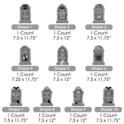 Big Dot Of Happiness Creepy Cemetery - Lawn Decorations - Outdoor Spooky Halloween Tombstone Party Yard Decorations - 10 Piece -Festival Store GUEST 78d3ee13 2eab 40b3 a14f 42d378de227d