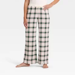 Women's Plaid Ribbed Holiday Matching Family Pajama Pants - Wondershop™ Cream -Festival Store GUEST 796f004d f8c0 46f1 b46a 49ad86da006c