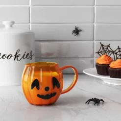 13.5 Fl Oz Glass Figural Pumpkin Mug - Hyde And EEK! Boutique™